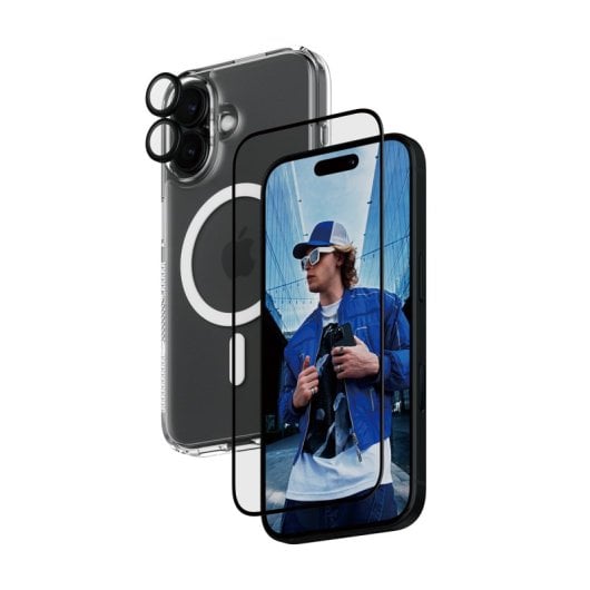 Protector PanzerGlass iPhone 16 Transparente 3 en 1 Resistente Golpes Rayones