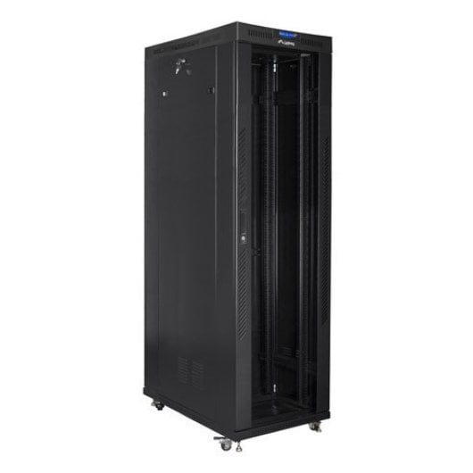 Rack Lanberg FF01-6242-12BL 42U Preto 1200kg com Vidro e Painel LCD