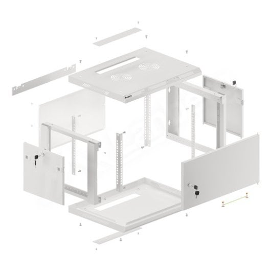 Bastidor de pared Lanberg WF01-6406-00S 6U 60kg IP20 Gris autoinstalable