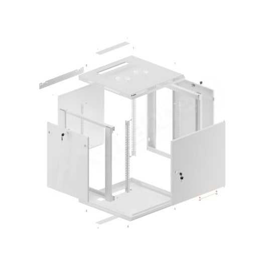Bastidor de pared Lanberg WF01-6612-00S 12U 19" IP20 Gris RAL7035 60kg autoinstalable