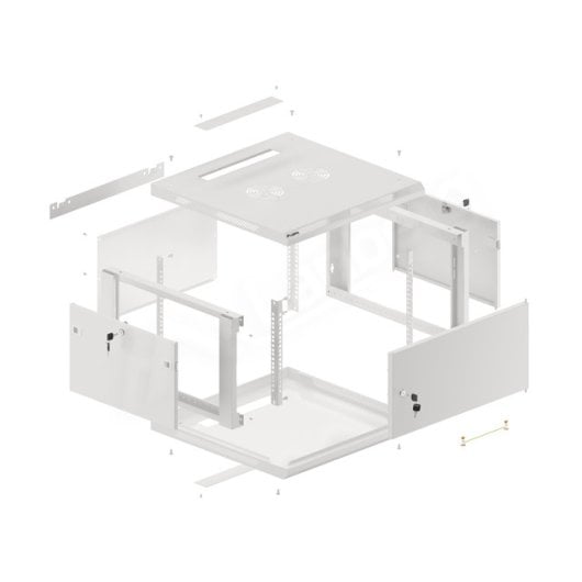 Bastidor de pared Lanberg WF01-6606-00S 6U 60 kg IP20 Gris