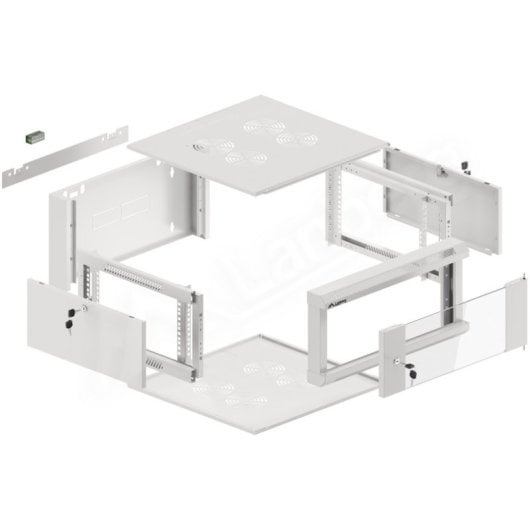 Bastidor de pared Lanberg WFFA-5604-10S 4U 60kg IP20 RAL7035 Gris cristal templado