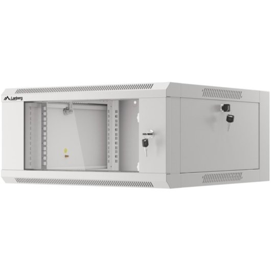 Bastidor de pared Lanberg WFFA-5604-10S 4U 60kg IP20 RAL7035 Gris cristal templado