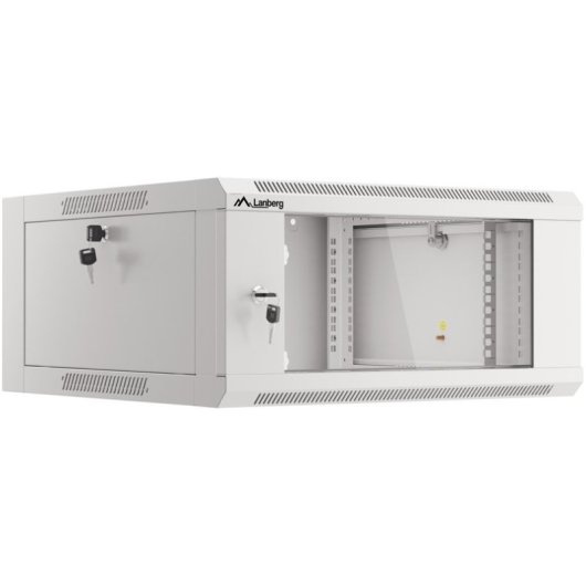 Bastidor de pared Lanberg WFFA-5604-10S 4U 60kg IP20 RAL7035 Gris cristal templado