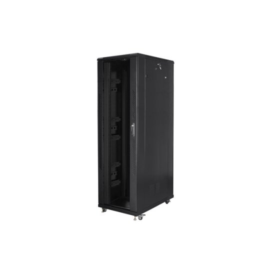 Schrank Lanberg FF01-8242-12B 42U 800kg RAL9004 Schwarz Klassisch