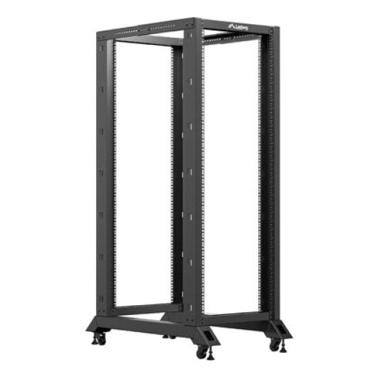 Rack Lanberg OR01-6032-B 32U 600 kg Nero Autonomo con Ruote e Guide Montaggio