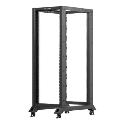 Rack Lanberg OR01-6032-B 32U 600 kg Nero Autonomo con Ruote e Guide Montaggio