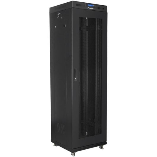 Rack-Schrank Lanberg FF01-6642-23BL 42U IP20 Schwarz 1200kg Tragkraft Rack-Schrank Lanberg FF01-6642-23BL 42U IP20 Schwarz 1200kg Tragkraft