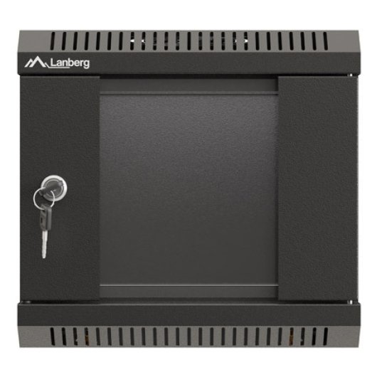 Bastidor de pared Lanberg WF11-3304-10B 4U 10" Cristal Templado Negro IP20 30kg