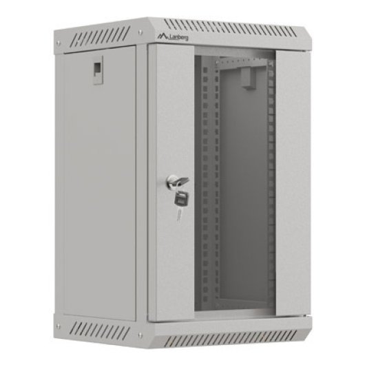 Bastidor de pared Lanberg WF11-3309-10S 9U 30kg Cristal Templado Gris IP20 Rieles Gestión de cables