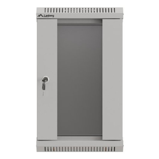 Bastidor de pared Lanberg WF11-3309-10S 9U 30kg Cristal Templado Gris IP20 Rieles Gestión de cables