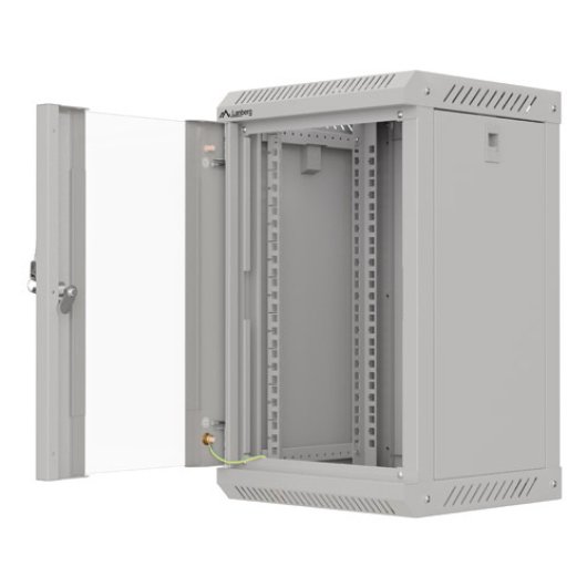 Bastidor de pared Lanberg WF11-3309-10S 9U 30kg Cristal Templado Gris IP20 Rieles Gestión de cables