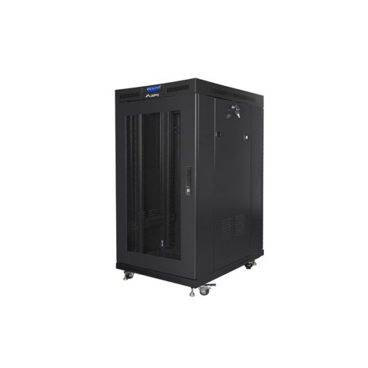 Armadio LANBERG FF01-8022-23BL Nero 22U 1200kg con Serratura e RUOTEArmadio LANBERG FF01-8022-23BL Nero 22U 1200kg con Serratura e RUOTE
