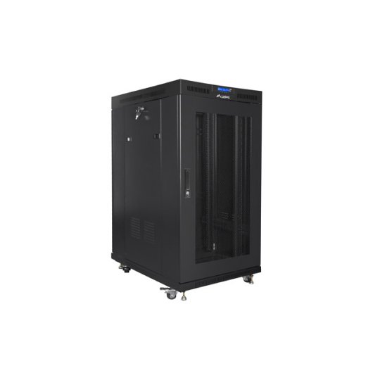 Armadio LANBERG FF01-8022-23BL Nero 22U 1200kg con Serratura e RUOTEArmadio LANBERG FF01-8022-23BL Nero 22U 1200kg con Serratura e RUOTE