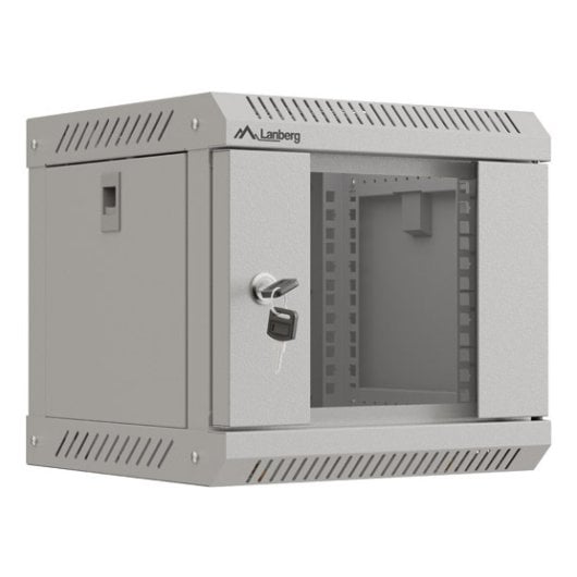 Bastidor de pared Lanberg WF11-3304-10S 10" 4U 30kg vidrio templado gris IP20 montaje propio