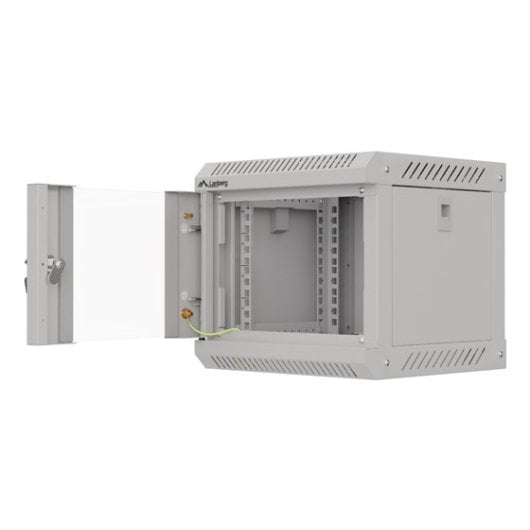 Bastidor de pared Lanberg WF11-3304-10S 10" 4U 30kg vidrio templado gris IP20 montaje propio