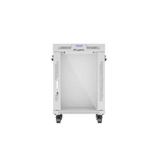 Rack de pie Lanberg FF01-6615-12SL 15U 1200kg termostato LCD IP20 gris puertas vidrio/metal