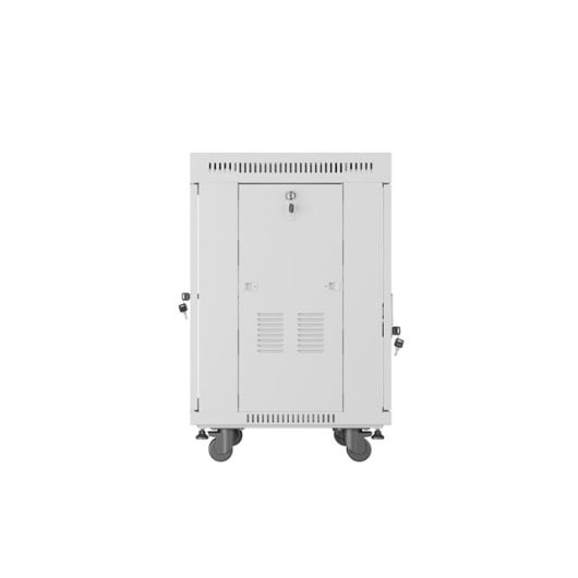 Rack de pie Lanberg FF01-6615-12SL 15U 1200kg termostato LCD IP20 gris puertas vidrio/metal