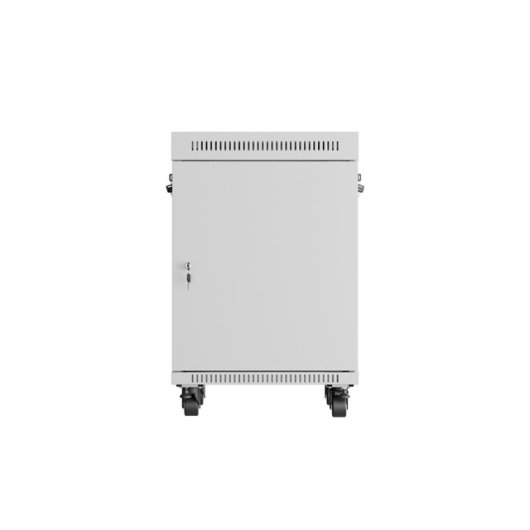 Rack de pie Lanberg FF01-6615-12SL 15U 1200kg termostato LCD IP20 gris puertas vidrio/metal