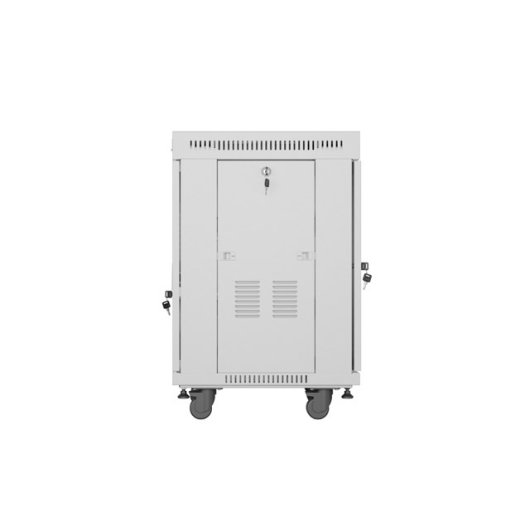 Rack de pie Lanberg FF01-6615-12SL 15U 1200kg termostato LCD IP20 gris puertas vidrio/metal