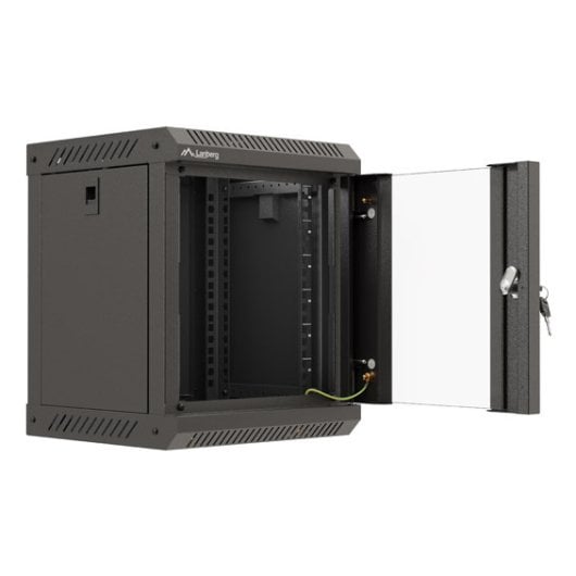 Wandrack Lanberg WF11-3306-10B 6U 30 kg Tastatursperre Kabelmanagement Wandrack