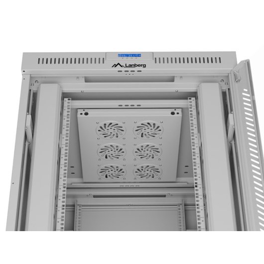 Rack Lanberg FF01-8042-12SL 42U 1200 kg Grigio IP20 con Serratura e Ventilazione Rack