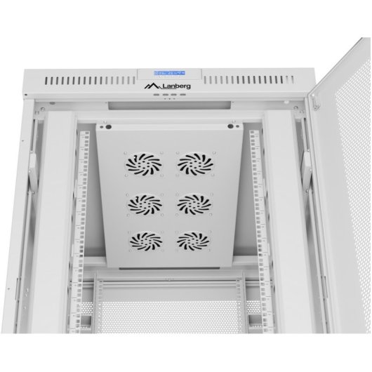 Armario rack 19" Lanberg FF01-8027-23SL 27U 1000x800mm IP20 Gris LCD Termostato