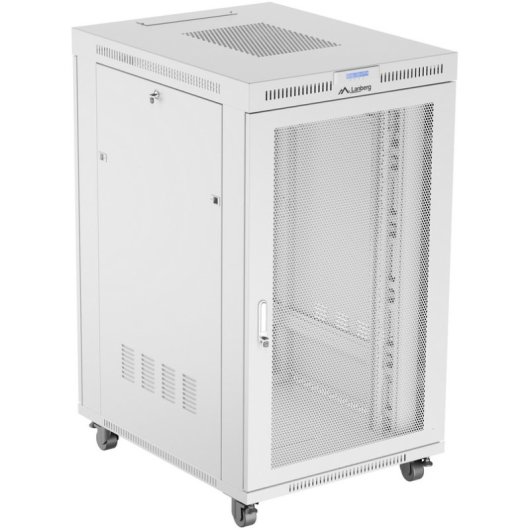 Armario rack 19" Lanberg FF01-8027-23SL 27U 1000x800mm IP20 Gris LCD Termostato