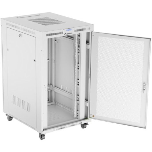 Armario rack 19" Lanberg FF01-8027-23SL 27U 1000x800mm IP20 Gris LCD Termostato