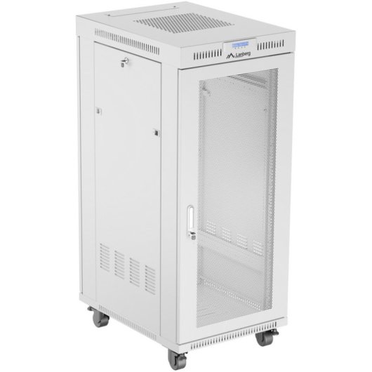 19" Lanberg FF01-6827-23SL Serverschrank 27U 690mm Tiefe Self-Assembly Grau RAL7035