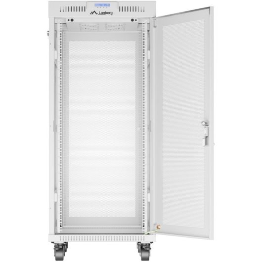19" Lanberg FF01-6827-23SL Serverschrank 27U 690mm Tiefe Self-Assembly Grau RAL7035