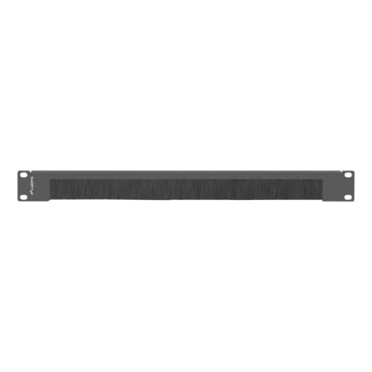 Panel pasacables Lanberg AK-1103-B con cepillo Metal Negro 1U 19"