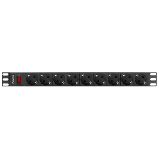 PDU Lanberg PDU-09F-0300-BK Básico 9 Saídas AC 300 cm Horizontal 1U Rack Preto