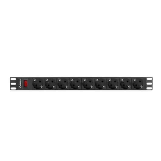 Steckdosenleiste Lanberg PDU-09F-0300-BK 9 Steckplätze Schalter Schutz Aluminium Rack