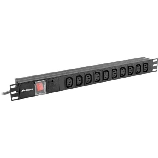 Multiprise Lanberg PDU-10I-0200-IEC-BK 10 prises C13 Protection Interrupteur LED 1U