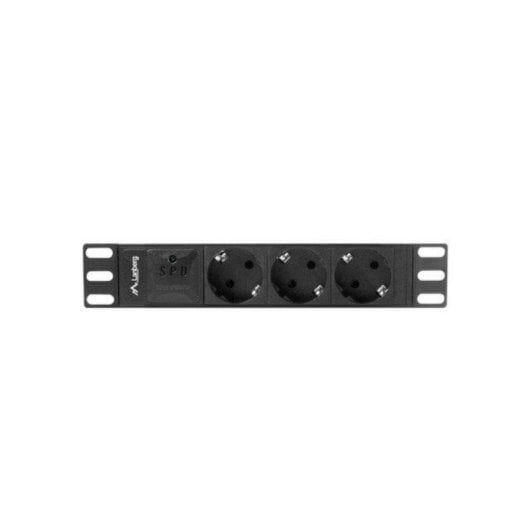 Multiprise Lanberg PDU-03F-0200-IEC-BK 3 Prises Schuko Protection Rack 1U Alu 10"