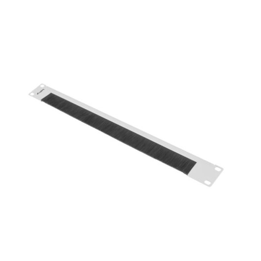 Panel pasacables con cepillo Lanberg AK-1103-S 19" 1U Metal Negro Gris