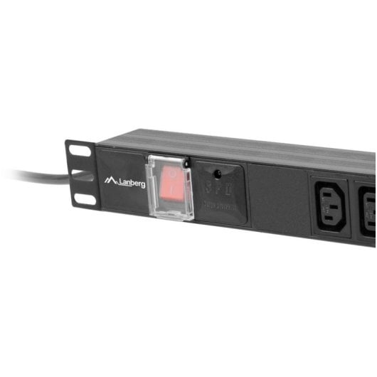 PDU Lanberg PDU-08I-0200-C20-BK 8 Saídas AC 16A Rack 1U Preto Alumínio