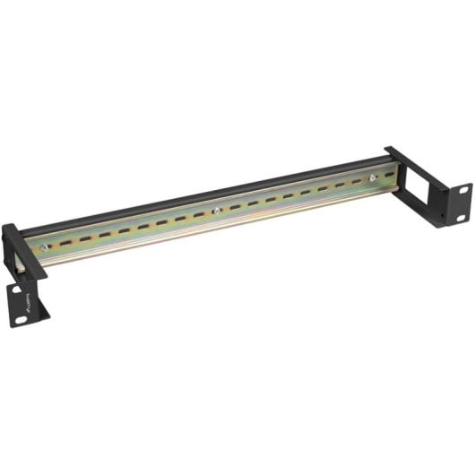 DIN Schienen Montage Lanberg AK-1801-B 19" Schwarz RAL9004 1U DIN Schiene