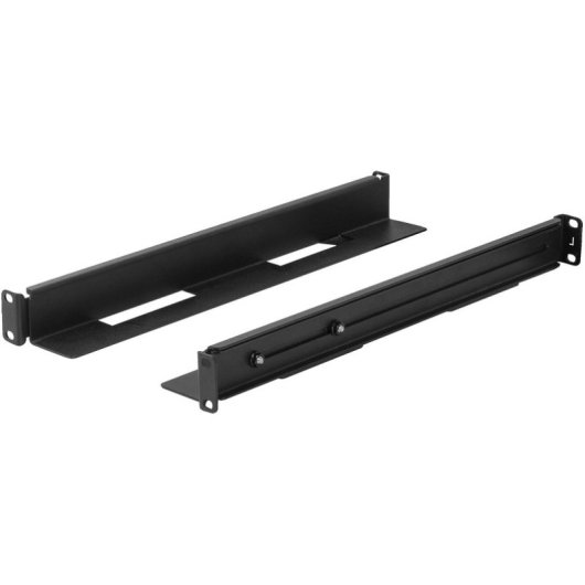 Rail Rack 1U Lanberg AK-1901-B Acero Negro 397-680mm 90kg M6 Incluidos