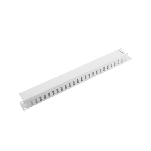 Panel gestión de cables Lanberg AK-1201-S 1U 19" metal gris RAL7035 482.6x45.2mm