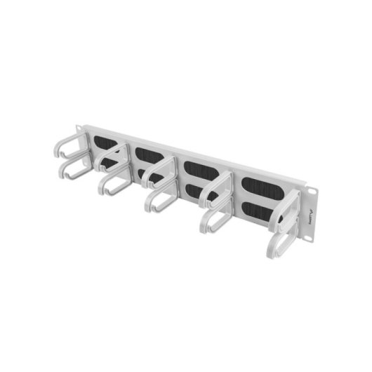 Panel gestión cables Lanberg AK-1204-S 19" 2U 10 Pasadores Metal Plástico Gris RAL7035