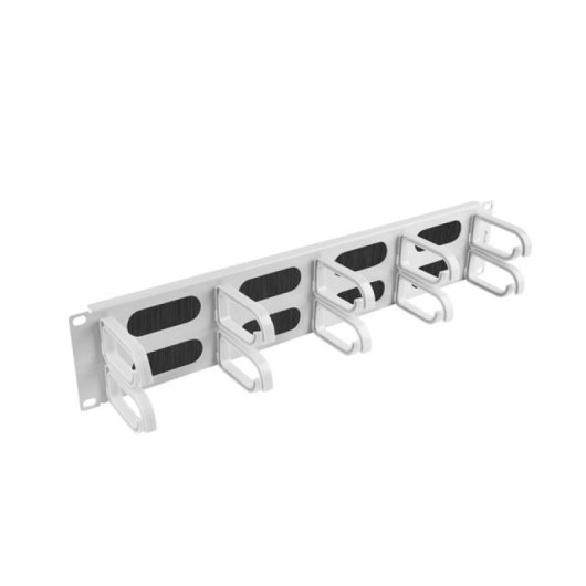 Panel gestión cables Lanberg AK-1204-S 19" 2U 10 Pasadores Metal Plástico Gris RAL7035