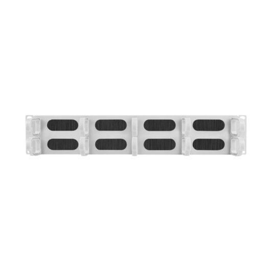 Panel gestión cables Lanberg AK-1204-S 19" 2U 10 Pasadores Metal Plástico Gris RAL7035