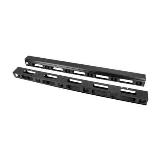 Panel de gestión de cables Lanberg AK-1207-B 2 piezas acero negro 27U vertical 19"