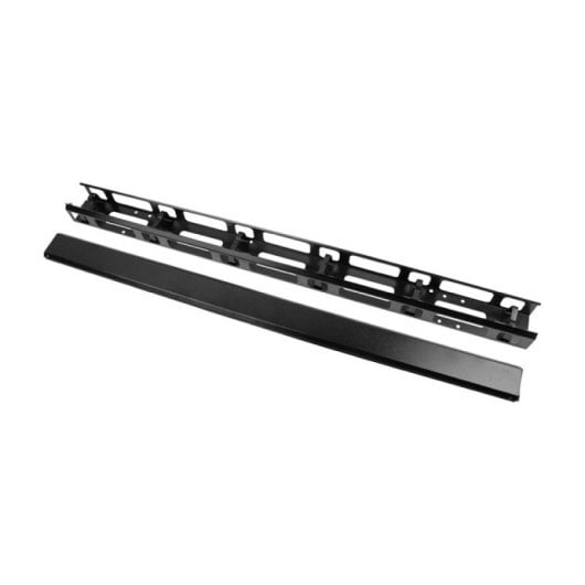 Panel de gestión de cables Lanberg AK-1207-B 2 piezas acero negro 27U vertical 19"