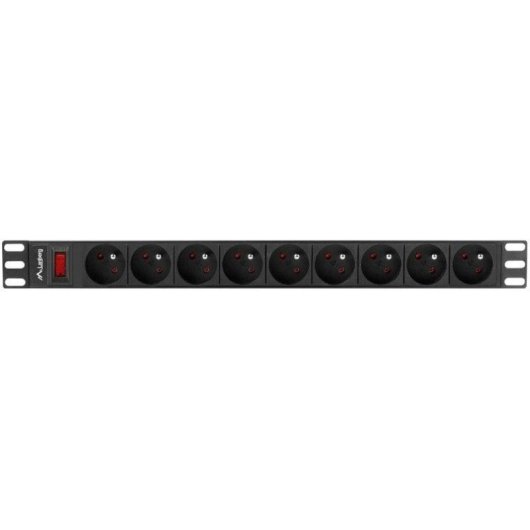 Régua de tomadas Lanberg PDU-09E-0300-BK 9 tomadas Tipo E proteção e interruptor