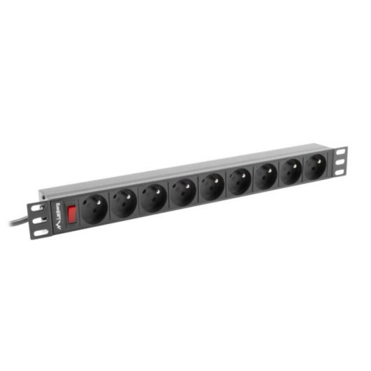 Régua de tomadas Lanberg PDU-09E-0300-BK 9 tomadas Tipo E proteção e interruptor