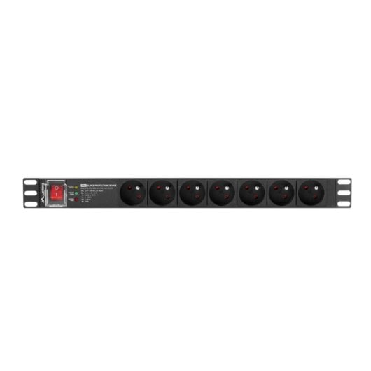 Lanberg PDU-PRO-07E-0200-BK Régua 7 Saídas Tipo-E 1U 16A com Proteções