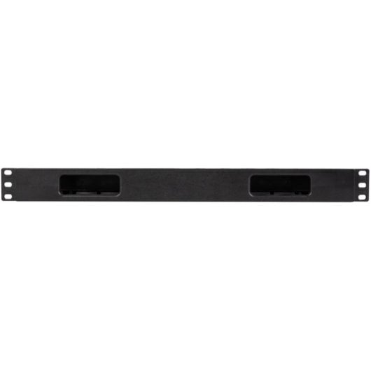Organizador de cables 1U Lanberg AK-1703-B ABS 19" RAL9004 Negro con tornillos M6
